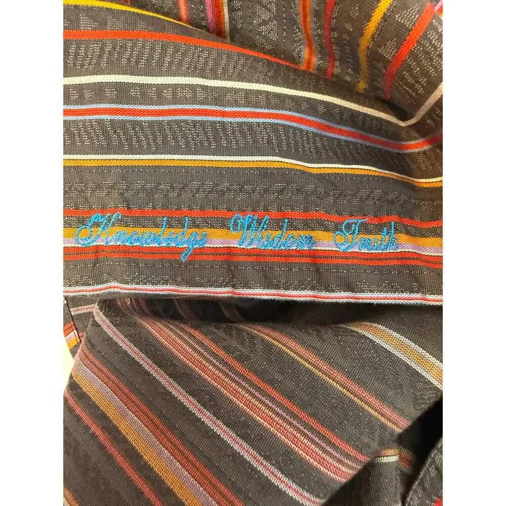 Robert Graham Stripe Shirt 2XL Collectors Novelty Cuff Button Down Cotton